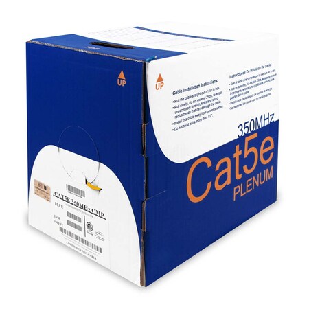 Bestlink Netware CAT5e Solid Cable Plenum UL/ETL/CSA- 1000ft- Orange 100905OR